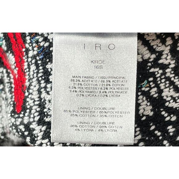 IRO Kroe Jacket Blazer Multi Color Textured Size 38 Tribal Art To Wear Aztec - Picture 10 of 10
